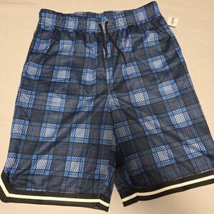 Old Navy Blue Plaid Mesh Athletic Shorts